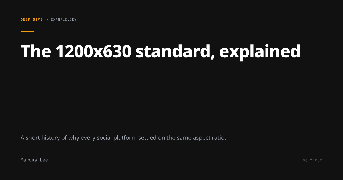 article template, dark theme